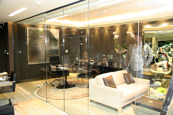 frameless glass door